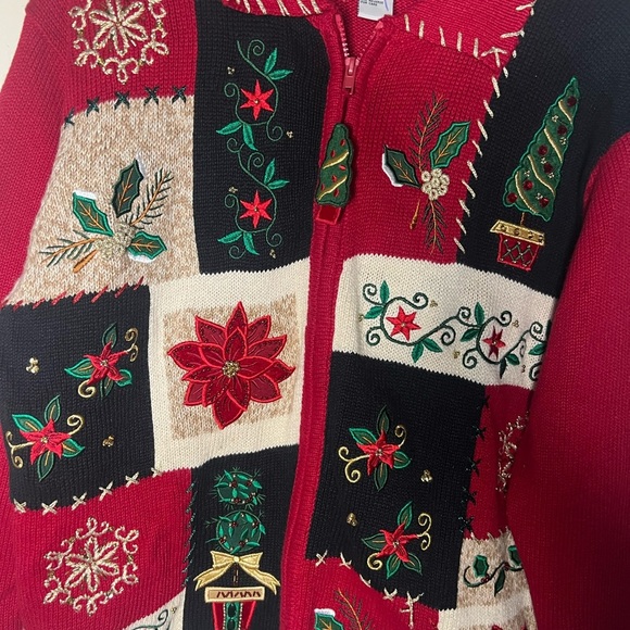 Vintage Knit Christmas Sweater Kitschy Tacky L - Picture 4 of 4